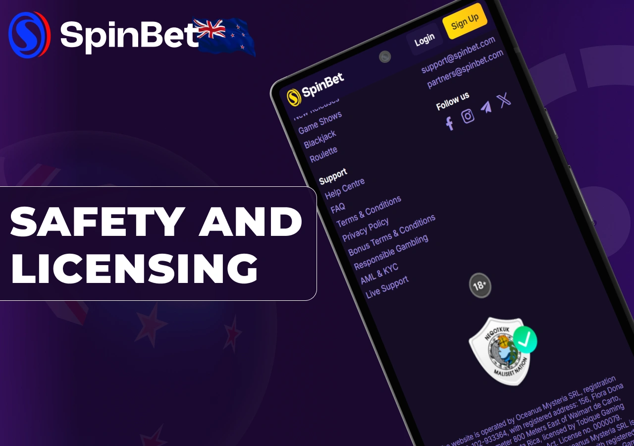 SpinBet ensures user data and transaction security.